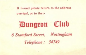 Dungeon club card